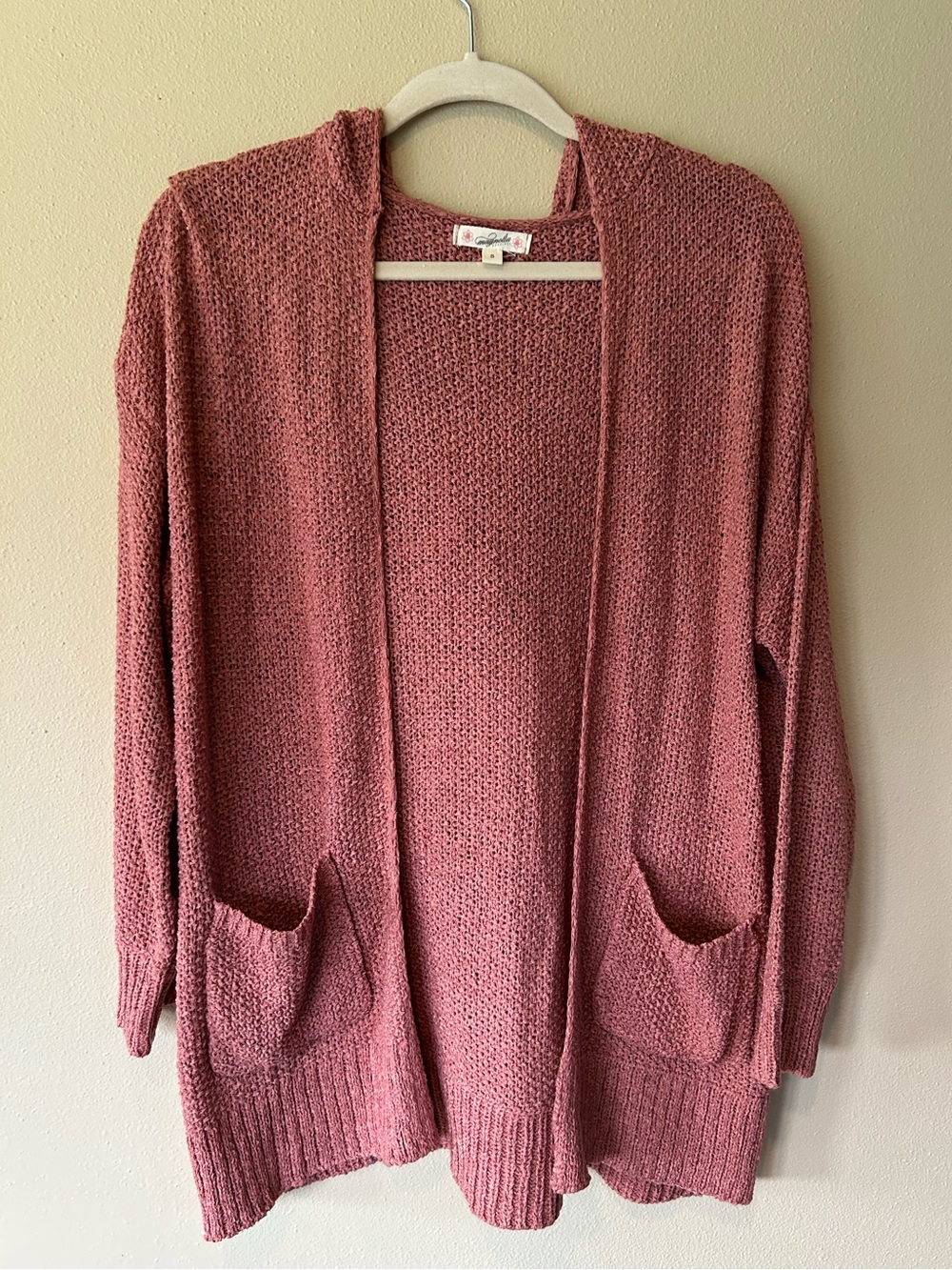 Magnolia Boutique | Dusty Rose Knit Hooded Cardigan